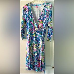 Lilly Pulitzer women’s Emilia wrap tie waist sized XL dress